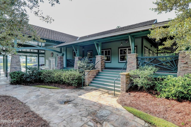 10 Anchor Bay Ct, Bluffton, SC 29910 - view of front of house with covered porch and roof with shingles