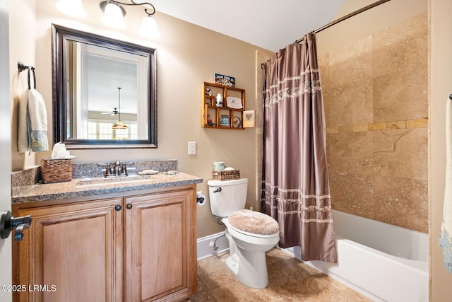 10 Anchor Bay Ct, Bluffton, SC 29910 - bathroom with shower / bathtub combination with curtain, vanity, and tile patterned floors