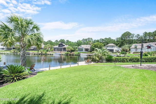 10 Anchor Bay Ct, Bluffton, SC 29910 - view of grassy yard featuring a residential view and a water view