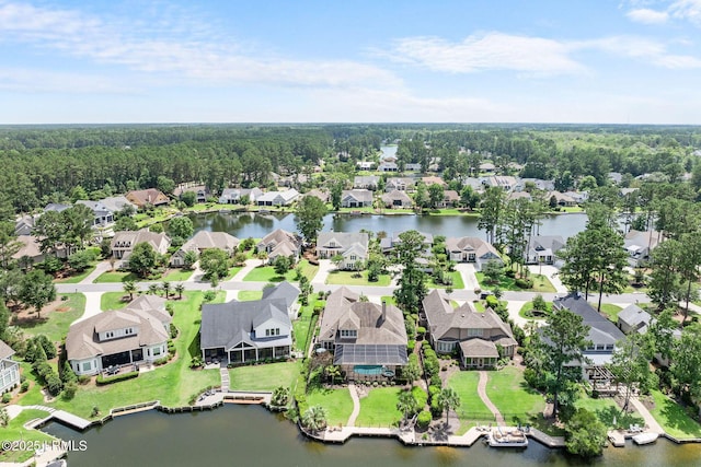 10 Anchor Bay Ct, Bluffton, SC 29910 - aerial perspective of suburban area featuring a large body of water