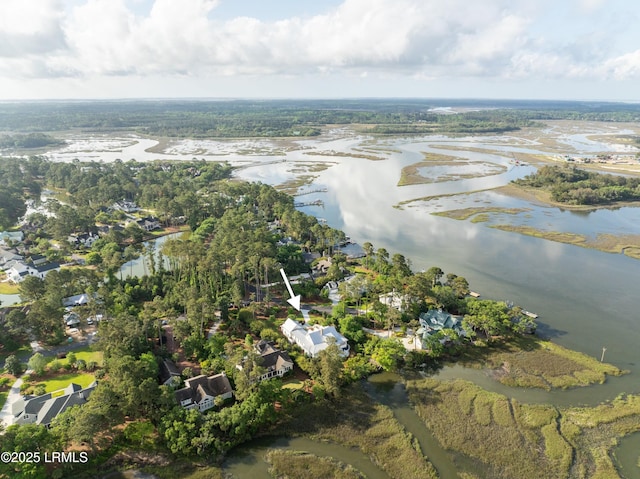 1448 Gleasons Landing Dr, Saint Helena Island, SC 29920 - birds eye view of property featuring a residential view and a water view