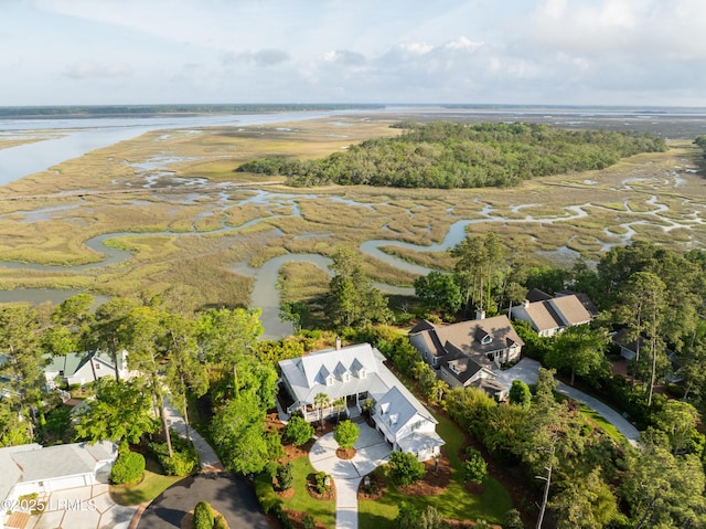 1448 Gleasons Landing Dr, Saint Helena Island, SC 29920 - aerial view featuring a water view and a residential view