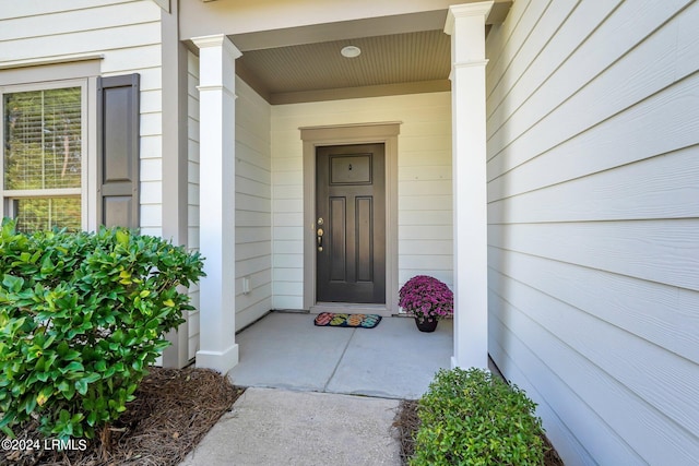 view of doorway to property