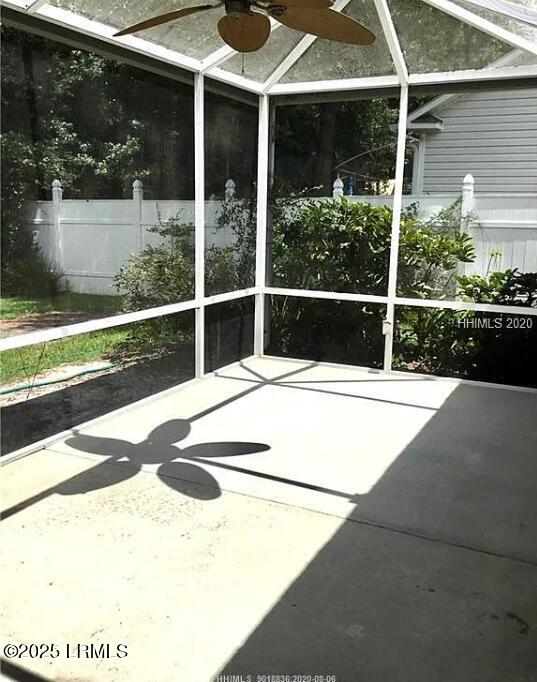 14 Arbormeade Cir, Bluffton, SC 29910 - unfurnished sunroom with ceiling fan