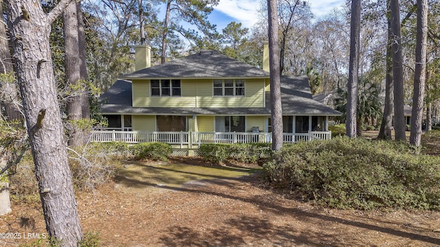 view of farmhouse-style home