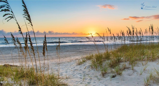 water view featuring local beach