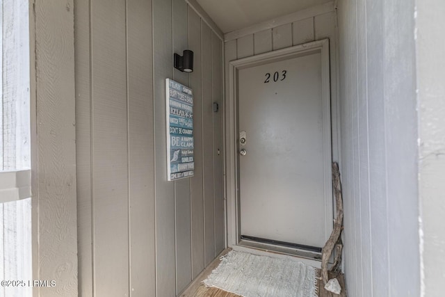view of exterior entry