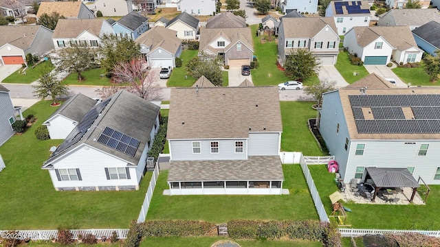 drone / aerial view with a residential view