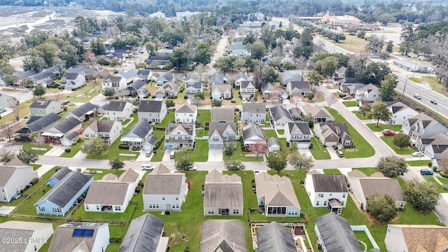 aerial view featuring a residential view