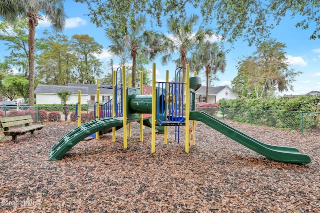 community playground with fence