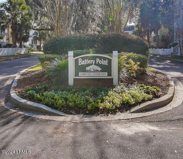 view of community sign