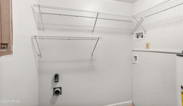 interior space with washer hookup