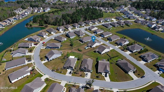 214 Lombards Mill Ln, Okatie, SC 29909 - birds eye view of property with a residential view and a water view