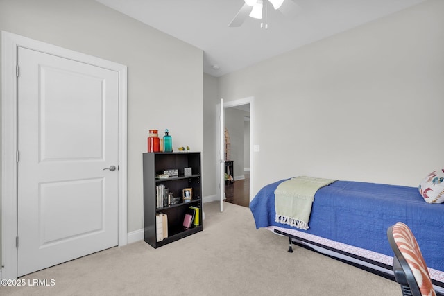 214 Lombards Mill Ln, Okatie, SC 29909 - bedroom featuring baseboards, carpet floors, and ceiling fan