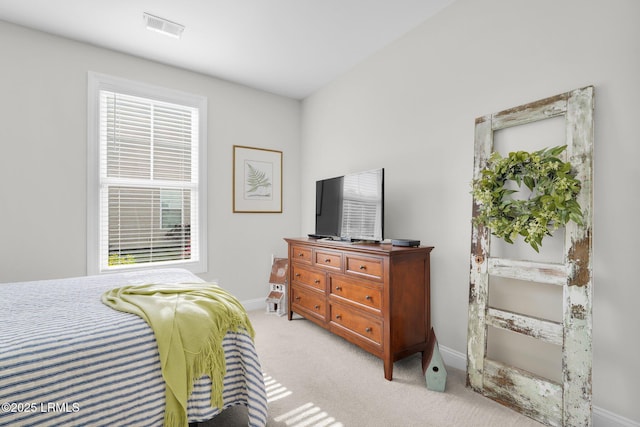 214 Lombards Mill Ln, Okatie, SC 29909 - bedroom with baseboards, visible vents, and light colored carpet