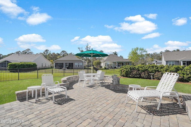 214 Lombards Mill Ln, Okatie, SC 29909 - view of patio featuring fence and a residential view