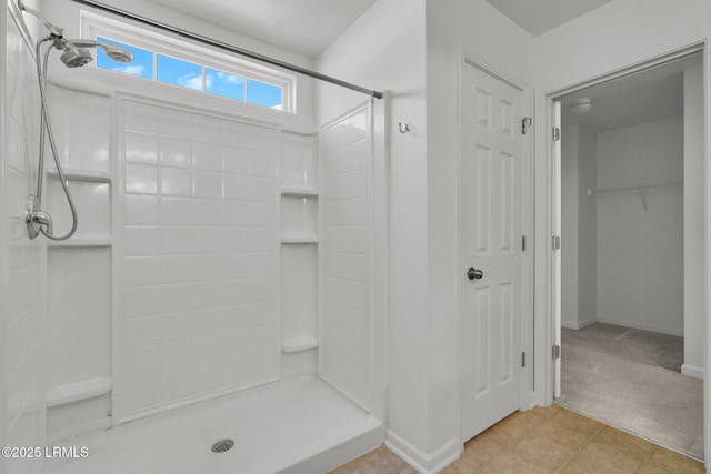 bathroom with a shower