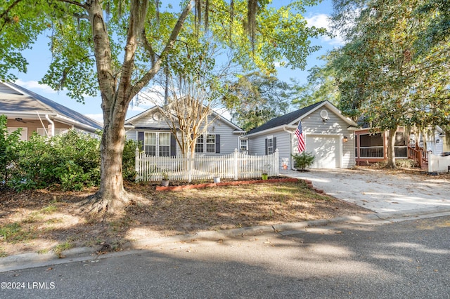 view of front of home featuring a garage