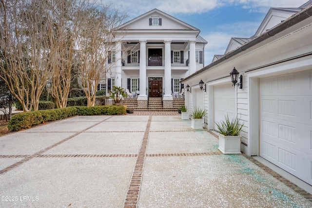 view of greek revival inspired property