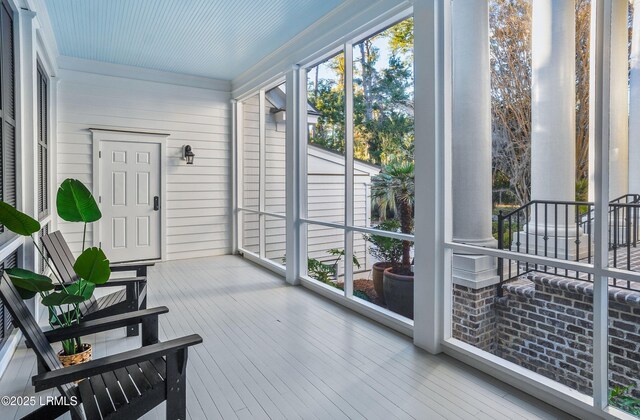 view of sunroom / solarium