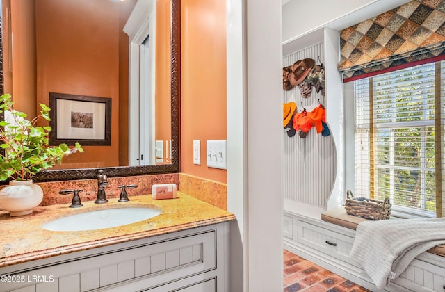 bathroom with vanity