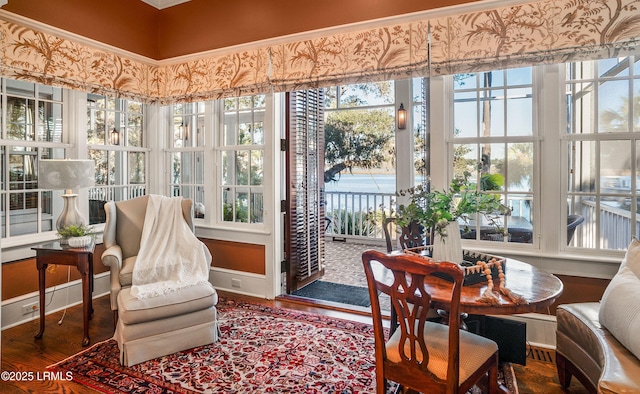 view of sunroom