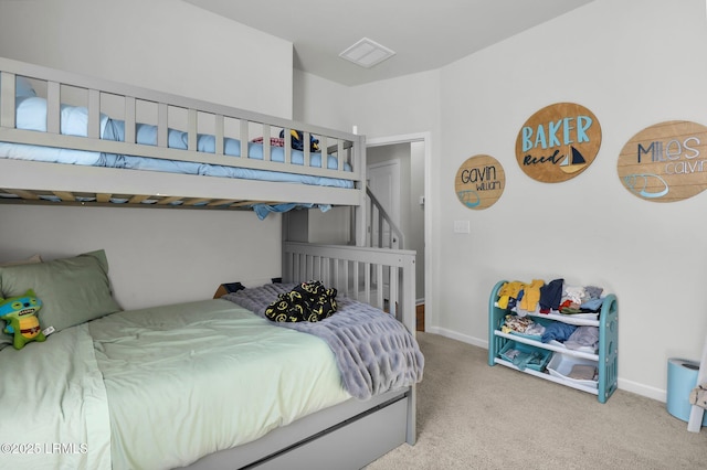 view of carpeted bedroom