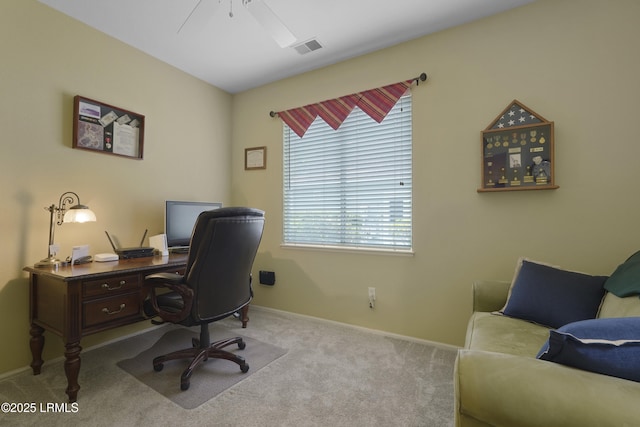 11 Argent Way, Bluffton, SC 29909 - carpeted office space featuring baseboards and a ceiling fan