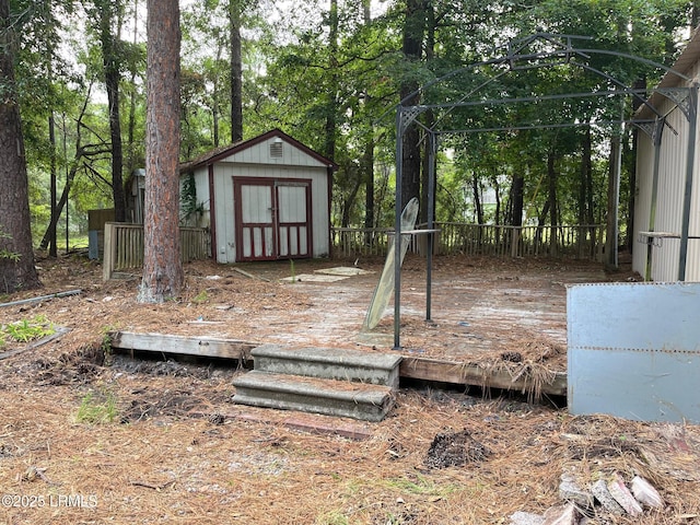 24 James F Byrnes St, Ladys Island, SC 29907 - deck featuring a shed