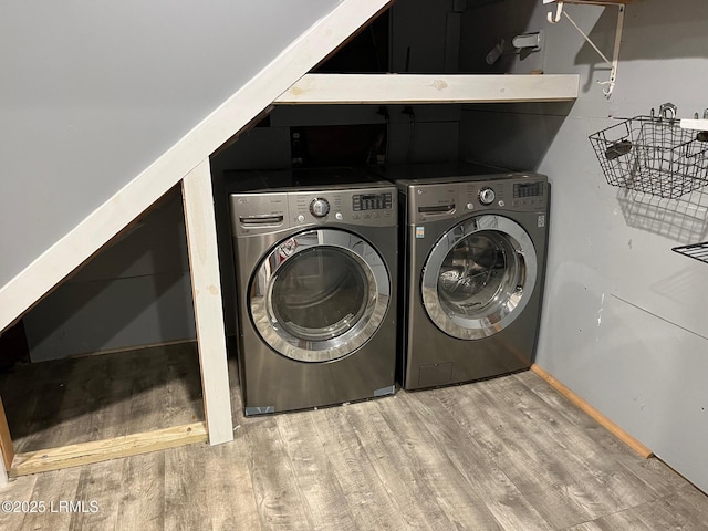 24 James F Byrnes St, Ladys Island, SC 29907 - washroom with wood finished floors and independent washer and dryer