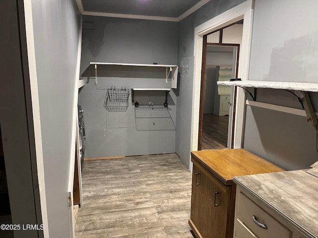 24 James F Byrnes St, Ladys Island, SC 29907 - washroom with light wood-style flooring and ornamental molding