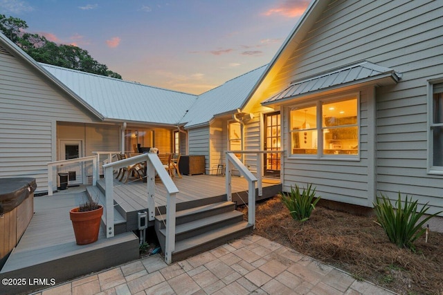 17 Audubon Rd, Ladys Island, SC 29907 - entrance to property with a metal roof and a wooden deck
