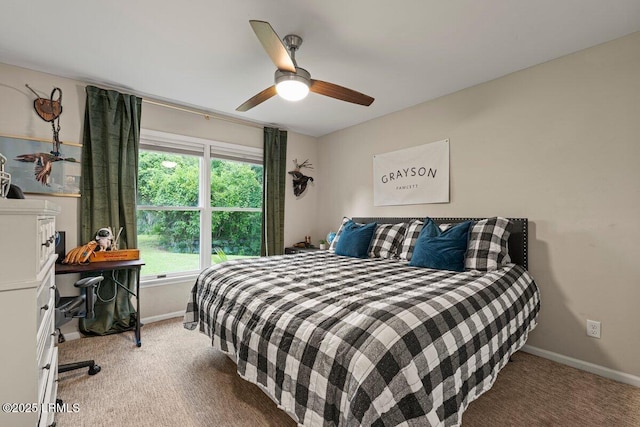 17 Audubon Rd, Ladys Island, SC 29907 - carpeted bedroom featuring baseboards and a ceiling fan