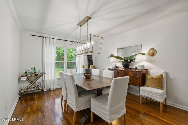 17 Audubon Rd, Ladys Island, SC 29907 - dining room with a chandelier, ornamental molding, and hardwood / wood-style flooring