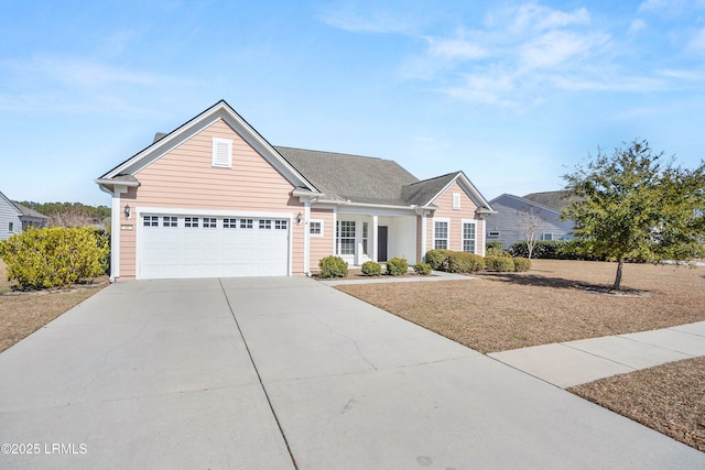 view of front facade featuring a garage