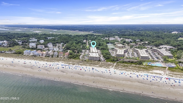 40 Folly Field Rd Unit 340, Hilton Head Island, SC 29928 - aerial view of waterfront with a beach