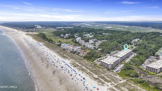 40 Folly Field Rd Unit 340, Hilton Head Island, SC 29928 - aerial view of waterfront with a beach