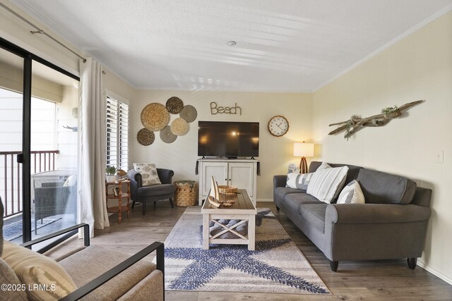 40 Folly Field Rd Unit 340, Hilton Head Island, SC 29928 - living area featuring wood finished floors and ornamental molding