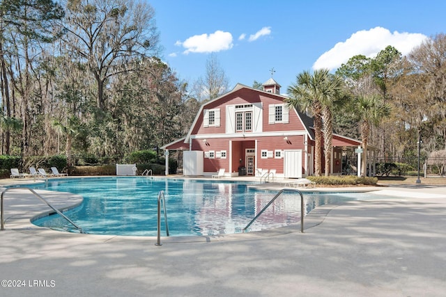 view of pool with a patio