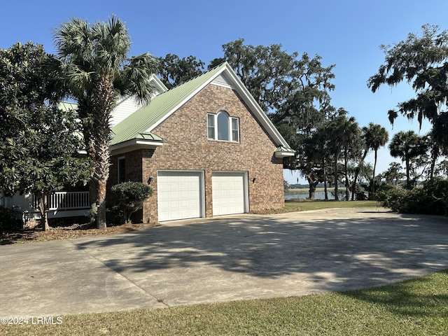 view of home's exterior featuring a garage