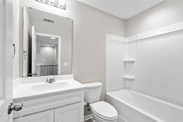 23 Toxaway Ln, Beaufort, SC 29906 - bathroom with visible vents, toilet, vanity, and shower / washtub combination