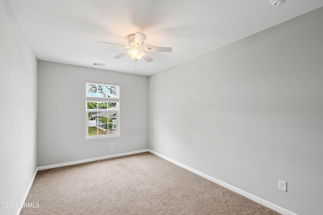 23 Toxaway Ln, Beaufort, SC 29906 - carpeted empty room featuring baseboards, a ceiling fan, and visible vents