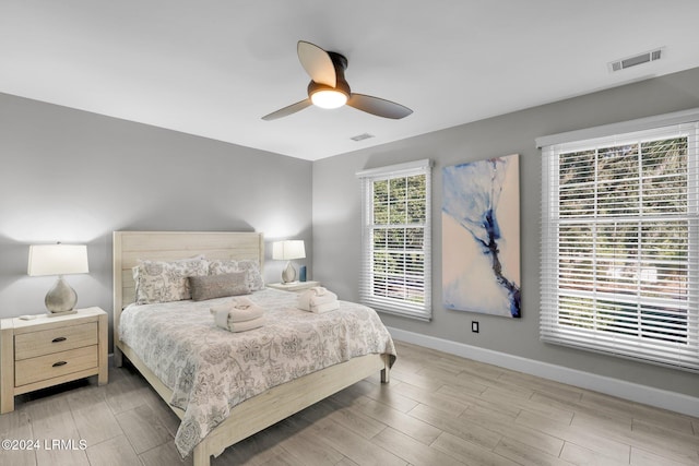 bedroom with ceiling fan