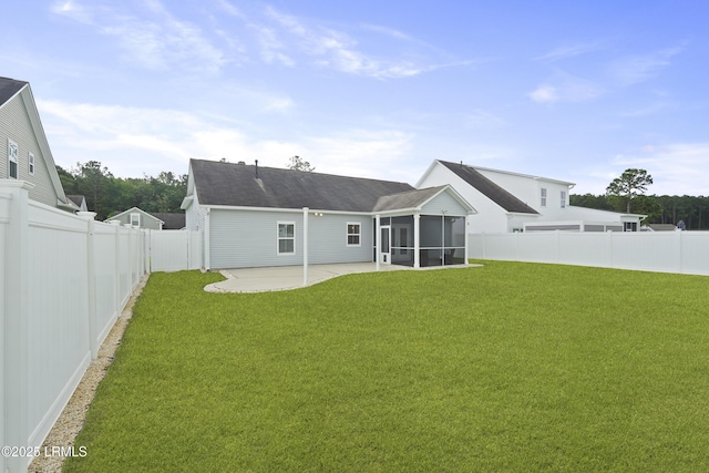 64 Grovewood Dr, Bluffton, SC 29910 - back of property featuring a sunroom and a patio area