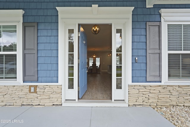 64 Grovewood Dr, Bluffton, SC 29910 - view of exterior entry with stone siding