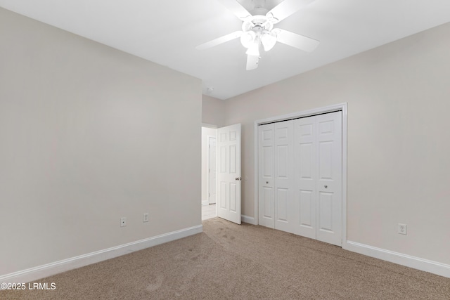 4 Applemint Ln, Beaufort, SC 29906 - unfurnished bedroom featuring light colored carpet, a closet, and a ceiling fan