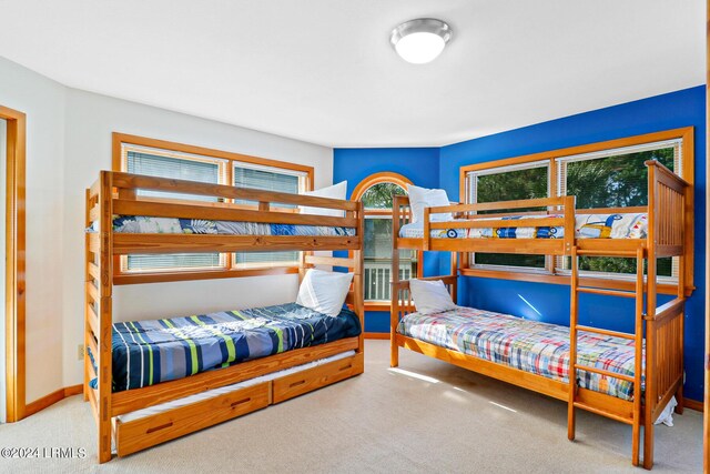 view of carpeted bedroom