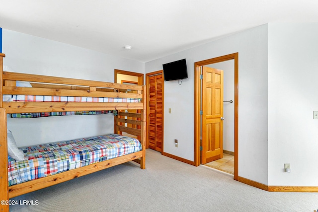 view of carpeted bedroom