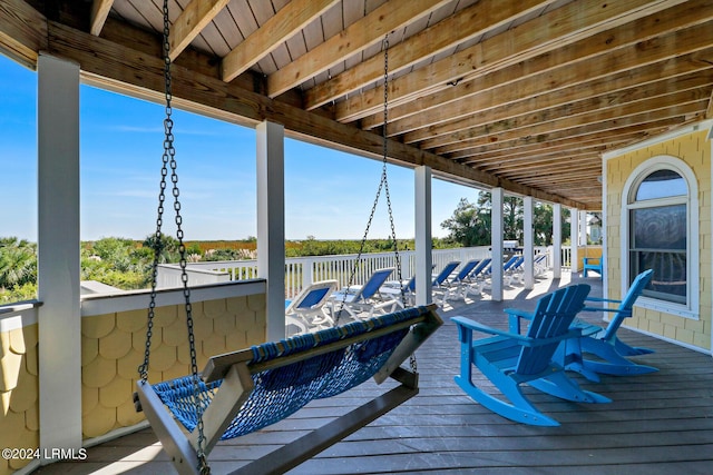 view of wooden deck