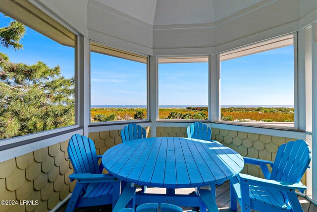 view of sunroom